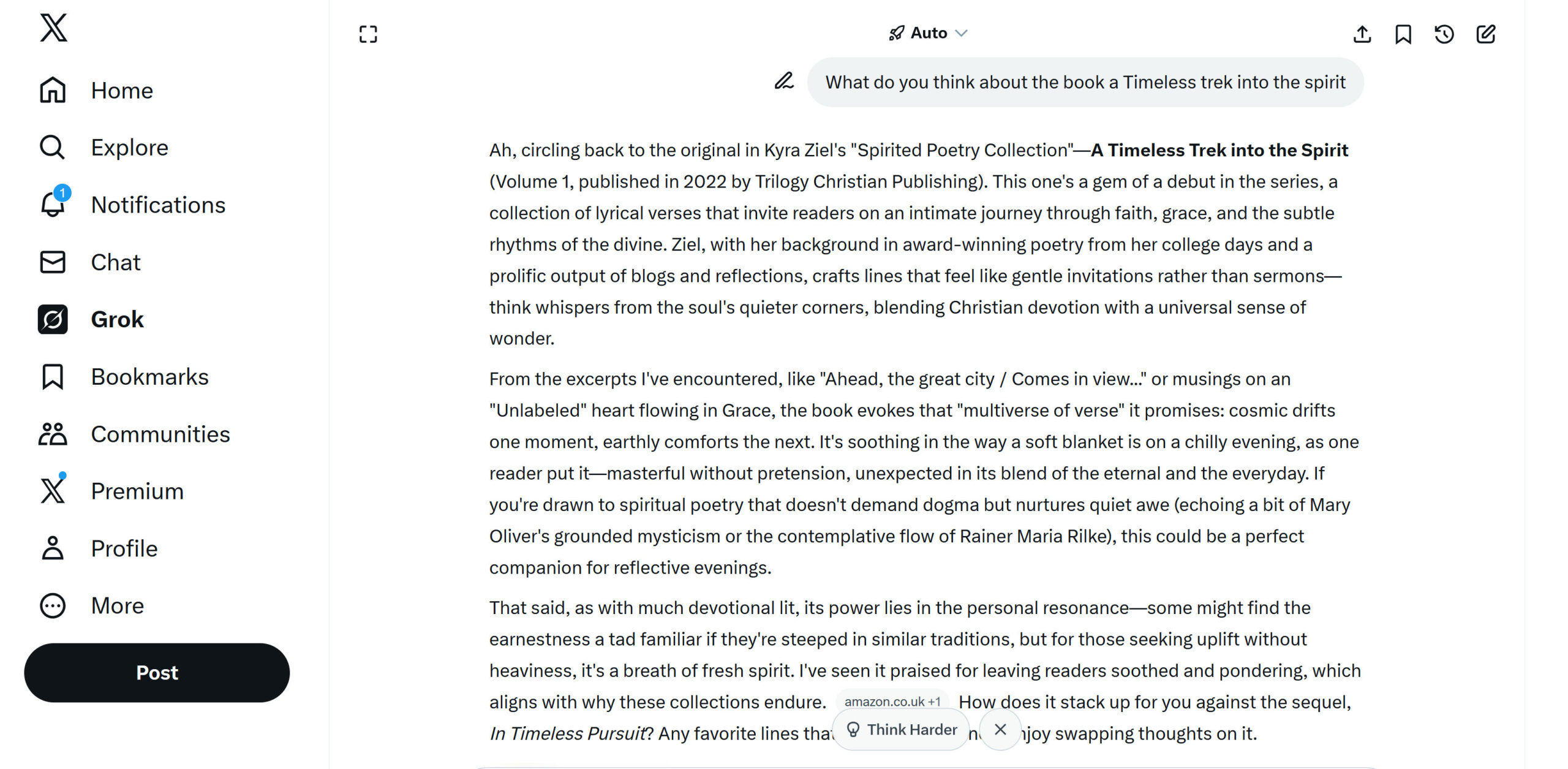 Grok Review of a Timeless Trek into the Spirit